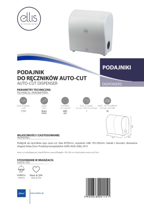 Podajnik do ręczników auto-cut